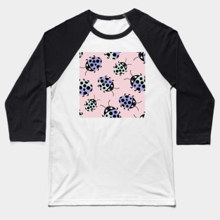 Pastel Ladybugs in pink and mauve Baseball T-Shirt